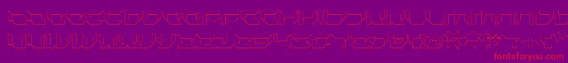 フォントPlurs – 紫の背景に赤い文字