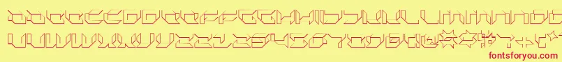 フォントPlurs – 赤い文字の黄色い背景