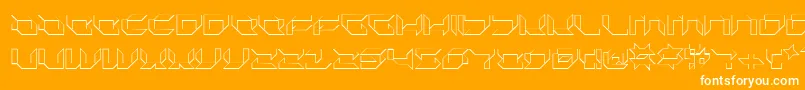 Plurs-Schriftart – Weiße Schriften auf orangefarbenem Hintergrund