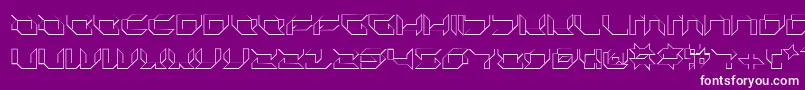 Fonte Plurs – fontes brancas em um fundo violeta