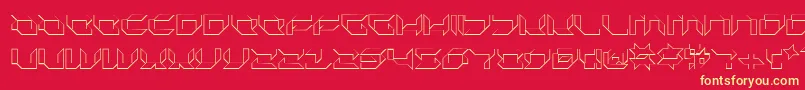 Plurs Font – Yellow Fonts on Red Background