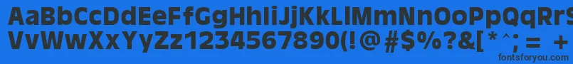 AntiqueOaklandBold Font – Black Fonts on Blue Background