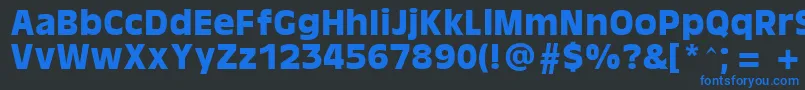 AntiqueOaklandBold Font – Blue Fonts on Black Background