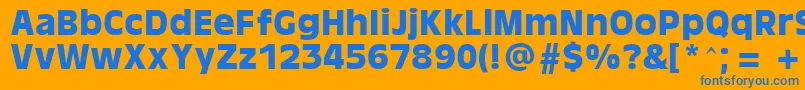 AntiqueOaklandBold Font – Blue Fonts on Orange Background