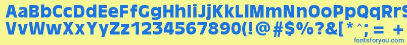 AntiqueOaklandBold Font – Blue Fonts on Yellow Background