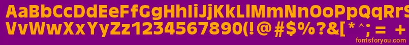 Czcionka AntiqueOaklandBold – pomarańczowe czcionki na fioletowym tle