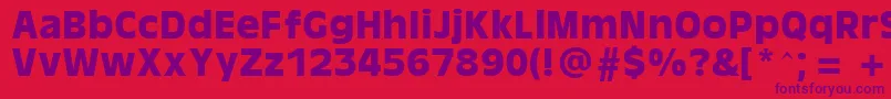 AntiqueOaklandBold Font – Purple Fonts on Red Background