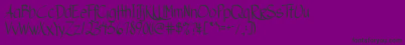 AustieBostMatamata-Schriftart – Schwarze Schriften auf violettem Hintergrund