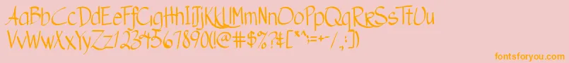 AustieBostMatamata Font – Orange Fonts on Pink Background