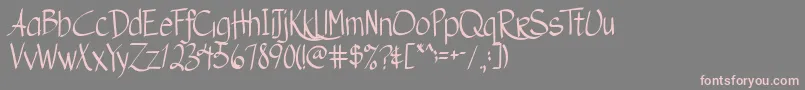 AustieBostMatamata Font – Pink Fonts on Gray Background