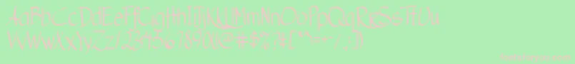 AustieBostMatamata Font – Pink Fonts on Green Background