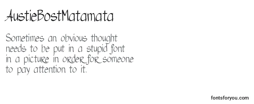 Review of the AustieBostMatamata Font