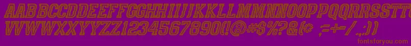 SpeedhunterLine Font – Brown Fonts on Purple Background