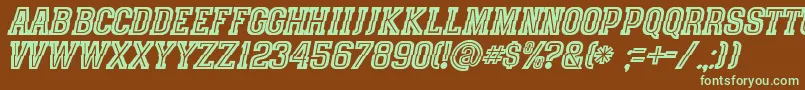 SpeedhunterLine Font – Green Fonts on Brown Background