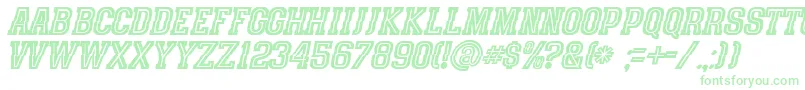 SpeedhunterLine Font – Green Fonts on White Background