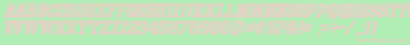 SpeedhunterLine-fontti – vaaleanpunaiset fontit vihreällä taustalla