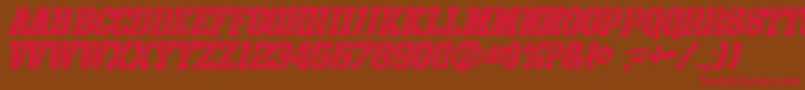 SpeedhunterLine Font – Red Fonts on Brown Background