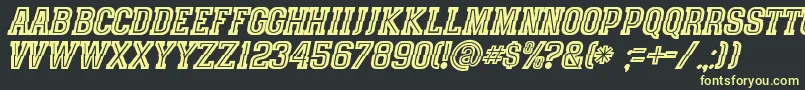 SpeedhunterLine Font – Yellow Fonts on Black Background