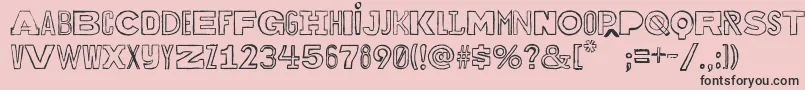 Bakuninoutline Font – Black Fonts on Pink Background