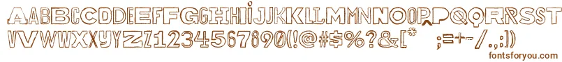 Bakuninoutline Font – Brown Fonts on White Background