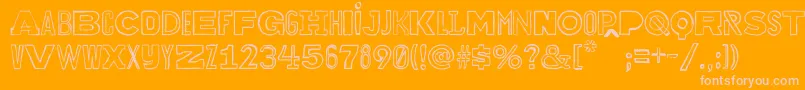 Bakuninoutline Font – Pink Fonts on Orange Background