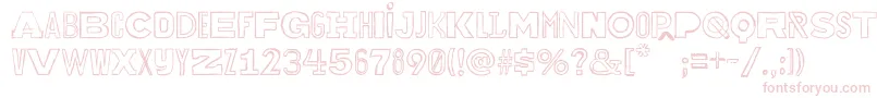 Bakuninoutline Font – Pink Fonts on White Background