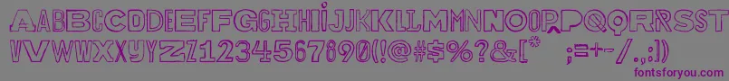 Bakuninoutline Font – Purple Fonts on Gray Background