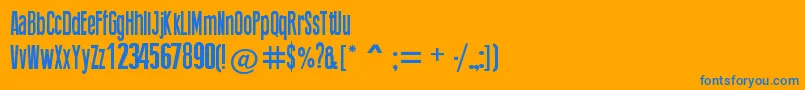 ThingPress Font – Blue Fonts on Orange Background