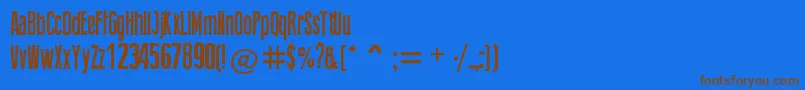 ThingPress Font – Brown Fonts on Blue Background