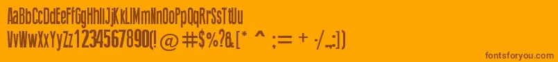 ThingPress Font – Brown Fonts on Orange Background