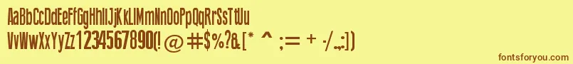 ThingPress Font – Brown Fonts on Yellow Background