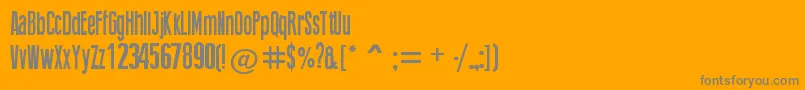 ThingPress Font – Gray Fonts on Orange Background