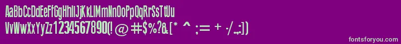 ThingPress Font – Green Fonts on Purple Background