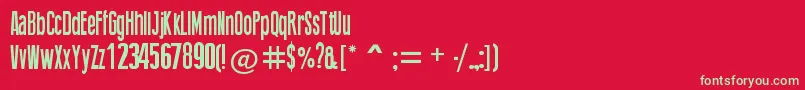 ThingPress Font – Green Fonts on Red Background