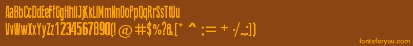 ThingPress Font – Orange Fonts on Brown Background