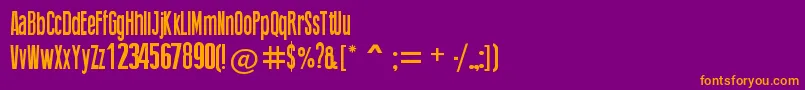 ThingPress Font – Orange Fonts on Purple Background