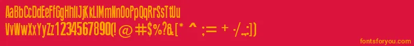 ThingPress Font – Orange Fonts on Red Background