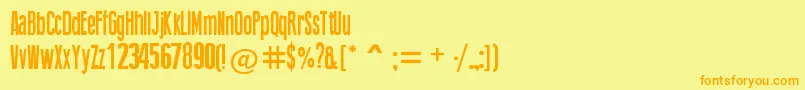 ThingPress Font – Orange Fonts on Yellow Background