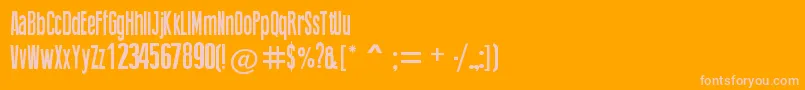 ThingPress Font – Pink Fonts on Orange Background
