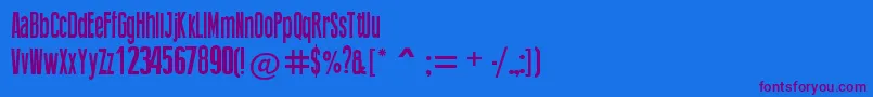 ThingPress Font – Purple Fonts on Blue Background