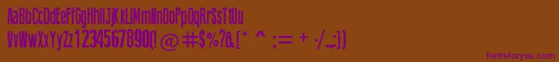 ThingPress Font – Purple Fonts on Brown Background