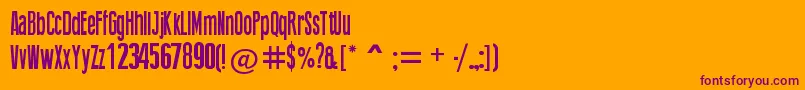 ThingPress Font – Purple Fonts on Orange Background