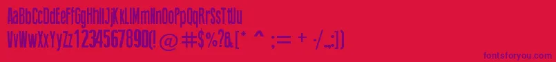 ThingPress Font – Purple Fonts on Red Background