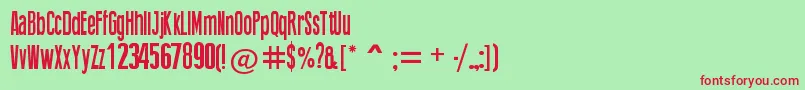 ThingPress Font – Red Fonts on Green Background