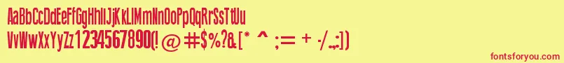 ThingPress Font – Red Fonts on Yellow Background