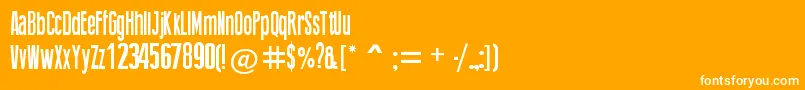 ThingPress Font – White Fonts on Orange Background
