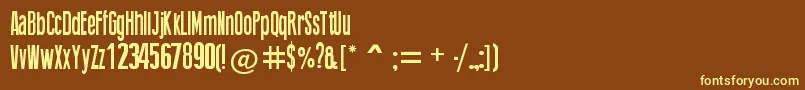 ThingPress Font – Yellow Fonts on Brown Background