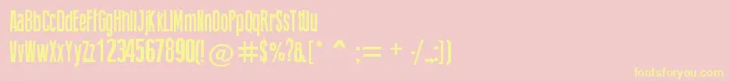 ThingPress Font – Yellow Fonts on Pink Background