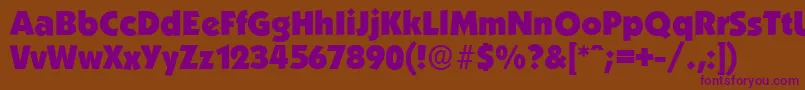 KoblenzserialHeavyRegular Font – Purple Fonts on Brown Background