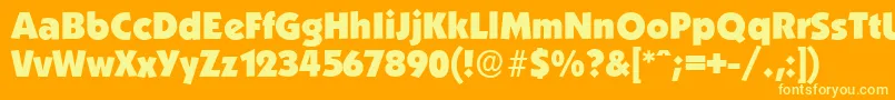 KoblenzserialHeavyRegular Font – Yellow Fonts on Orange Background